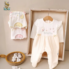 Luxury Velvet Baby Romper โ Single Piece