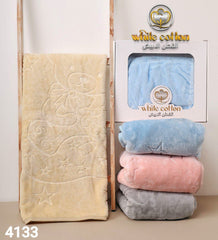 بطانية فرو ناعم طبقة واحدة بحفر ليزر لوكس